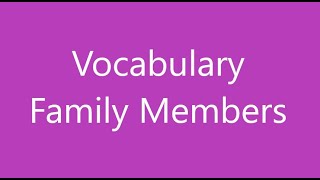 Uchinaguchi Study Group 16  Vocabulary  Nouns  Family Okinawan Language 沖縄語 [upl. by Ardnahc]