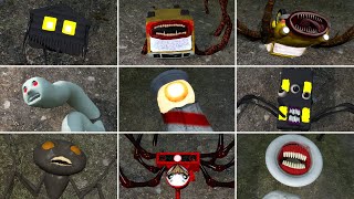 HOUSE HEAD BUS EATER CAR EATER LIGHTHOUSE SIREN HEAD CURSED THOMAS CHOO CHOO CHARLES GMOD [upl. by Dixil]