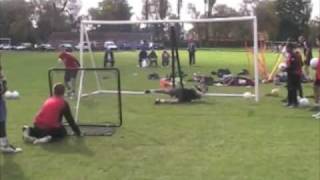 Goalkeeping training Dave Woodhall Walsall FC [upl. by Rorry]