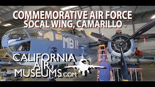 Commemorative Air Force PBJ bomber B25 bomber f6f hellcat fighter camarillo air museum [upl. by Hallagan]