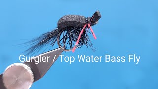 Fly Tying  Gurgler Bass Fly 배스 플라이훅 [upl. by Ateuqram]