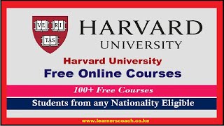 Harvard University FREE Online Courses For Techies [upl. by Ybeloc]