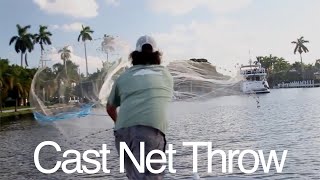 How To Throw A Cast Net  One Handed Lunkerdog Ninja Style  Mullet Run Basics [upl. by Rao501]