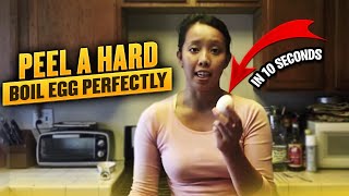 Peel a Hard Boil Egg Perfectly in 10 Seconds [upl. by Flyn]