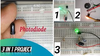 Top 3 Useful Circuits Using Photo diode Electronic Projects Very Very Easy With BC547 [upl. by Akenaj]