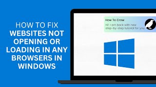 How to Fix Some Websites Not Opening in Any Browsers in Windows  Some Websites Not Loading [upl. by Keare]