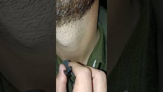 Beard neckline hair removal satisfying beard hairremoval satisfying barber barbershop [upl. by Shermy705]