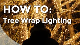 How To Light Tree Wrap  Christmas Lighting [upl. by Lauritz]