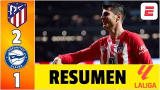 ATLÉTICO DE MADRID sigue ENRACHADO tras vencer 21 al ALAVÉS Goles de MORATA y RIQUELME  La Liga [upl. by Bergmann]