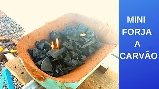 FORJA a carvão fácil de fazer  Homemade FORGE [upl. by Conah715]