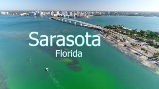 Aerial of Sarasota and Surrounding Keys in 4k [upl. by Anaizit]