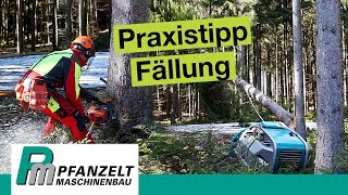 Praxistipp Seilwindenuntersützte Fällung  KAT Verfahren [upl. by Blalock100]