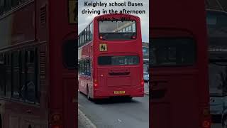 Keighley school Buses driving in the afternoon [upl. by Alanah]