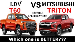 ALL NEW LDV T60 Vs ALL NEW Mitsubishi TRITON  Which one is better [upl. by Anorahs]