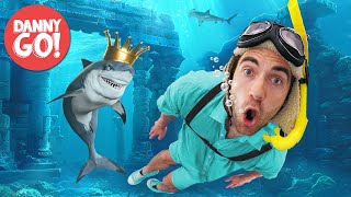 Sharks in the Water 2 Rise of the Shark King 🦈 Floor is Lava Game  Danny Go Songs for Kids [upl. by Eeliak]