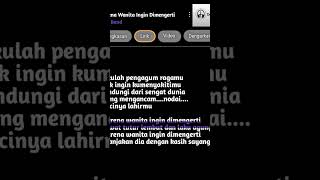 karena wanita ingin dimengerti videoshort liriklagu lirik beranda lirikgoogle music [upl. by Thebault769]