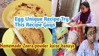 Homemade Zeera powder kaise BanayeEgg Unique Recipe Try This Recipe guys 🥹 [upl. by Frederich]