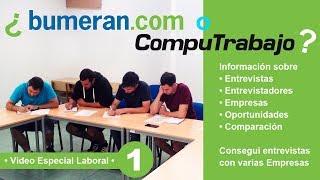 Computrabajo o Bumeran  Conseguí trabajo en empresas Buenos Aires Información [upl. by Sitnalta]