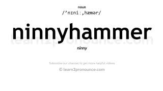 Pronunciation of Ninnyhammer  Definition of Ninnyhammer [upl. by Brabazon]