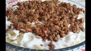 Mercimek Soslu Kıymalı Makarna Salatası  Nefis Lezzet [upl. by Puttergill]