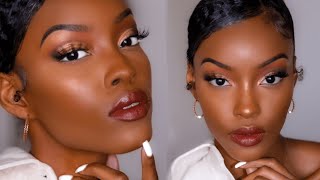 FULL FACE USING ONLY BLACK OWNED MAKEUP BRANDS  Slim Reshae [upl. by Ries]