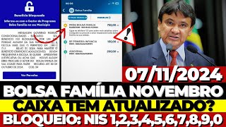 BOLSA FAMÍLIA BLOQUEADOCANCELADO no APP CAIXA TEM NÃO ABRE  NOVA MENSAGEM – QUEM RECEBE NOVEMBRO [upl. by Tinor]