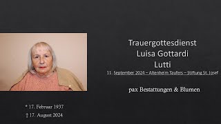 Trauergottesdienst Luisa Gottardi  Lutti [upl. by Aicile645]