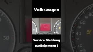 VW SERVICE MELDUNG SELBST ZURÜCKSETZEN PER TASTENKOMBINATION lifehack vw tipps trick werkstatt [upl. by Hylton]