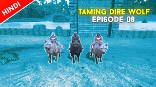 Ark Survival Evolved Mobile  Taming Dire Wolfs 🐺  Ep 08  Hindi  Pve Server  Arkmobile [upl. by Nylarak]