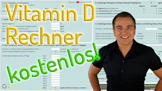 Vitamin D Rechner für die Vitamin D Dosierung [upl. by Ecadnac]