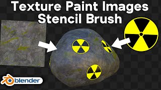 Texture Paint with Images  Stencil Brush Blender Tutorial [upl. by Villiers]