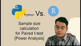 Python Vs R Power analysis to calculate sample size for Paired ttest [upl. by Ahsekar]