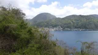 A view to Soufriere amp Malgretoute Beach amp Petit Piton St Lucia 2013 [upl. by Phila310]