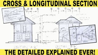 CROSS SECTION amp LONGITUDINAL SECTION DETAILED EXPLANATION [upl. by Annuhsal]