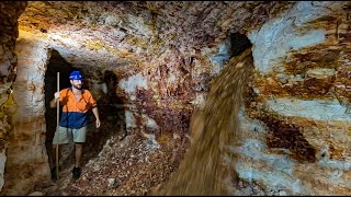 Opal Miner Hits Underground Cascade Of Dirt Filled With Thousands Of Dollars Worth Of Gems [upl. by Merrell]