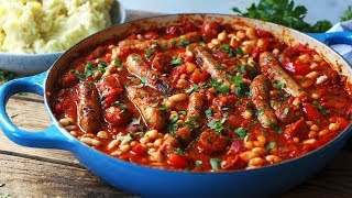 Sausage amp Bean Casserole Recipe [upl. by Daffie16]