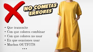 VESTIDO AMARILLO ➤ Como combinar y vestir  muchos OUTFITS para mujer [upl. by Kristal]