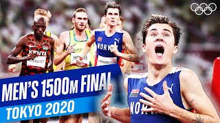 Ingebrigtsen breaks OLYMPIC RECORD  Mens 1500m final at Tokyo 2020 [upl. by Aicenaj]