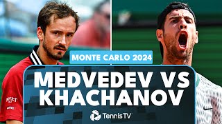 Daniil Medvedev vs Karen Khachanov Match Highlights  Monte Carlo 2024 [upl. by Orlantha]