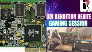 QDI Rendition Verite V2200 AGP  Gaming Session [upl. by Anglo]