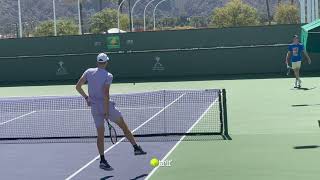 Jannik Sinner amp Hubert Hurkacz Practicing at the BNP Paribas Open 2023 [upl. by Ledah]