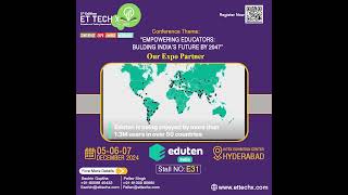 Were thrilled to announce our partnership with Eduten for the 5th Edition of ET TECH X 2024 [upl. by Ssac]