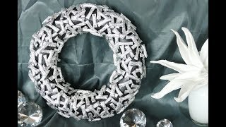 DIY Kranz basteln aus Aluminiumfolie – how to make a wreath – DIY Wohndeko – einfach [upl. by Martin123]