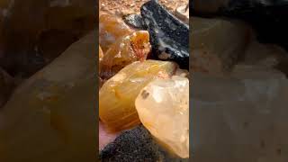 Finding Natural Carnelians Gemstone At The Mountain crystals gemstone quartzite quartz mining [upl. by Thirzi]