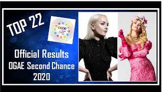 TOP 22  Official Results  OGAE Second Chance Eurovision 2020  National Final Preselections [upl. by Adian]