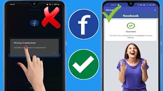 How To Fix Facebook Wrong Credentials Invalid Username or Password 2024 [upl. by Aihsas]