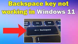 How to Fix Backspace key not working in Windows 11 [upl. by Siriso341]