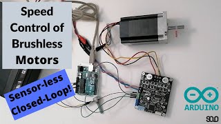 Brushless Motors Speed Control using ARDUINO and SOLO ESC  BLDC  PMSM in Closedloop Mode [upl. by Lamok35]