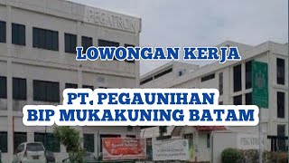 PT PEGAUNIHAN LOKER BATAM HARI INI IKLAN KOTA BATAM [upl. by Ahcatan]