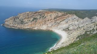 Praia dos Lagosteiros em Sesimbra  No trilho dos dinossauros [upl. by Ahsieka430]